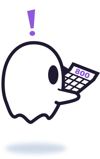Inboox ghost mascot checking a calendar